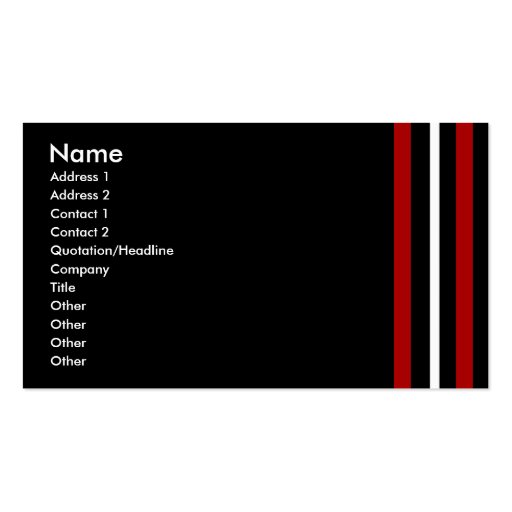 Create Your Own Business Card Red Black White