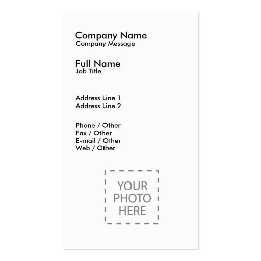 Create Your Own Business Card Template (front side)