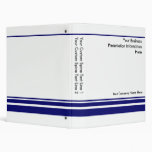 Create Your own Business Presentation Binder -Blue binders
