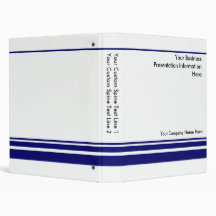 Create Your own Business Presentation Binder -Blue