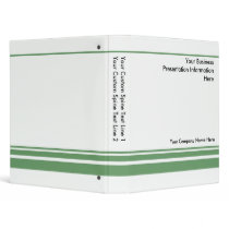 Create Your own Business Presentation Binder Green