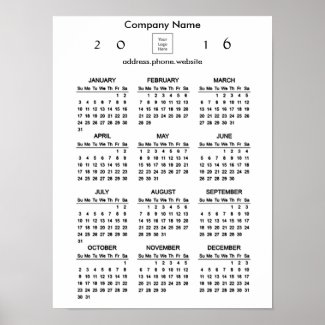Create Your Own Business Promo 2016 Calendar Poster
