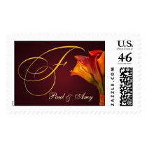 Create your own Calla Lilly postage - Letter F stamps