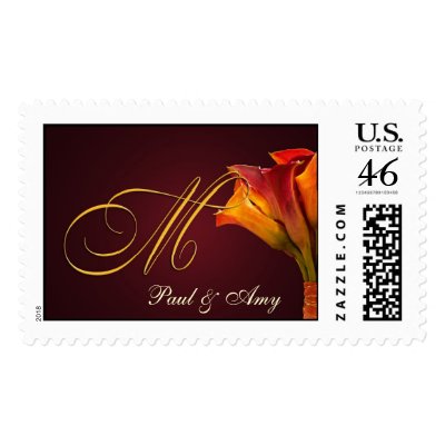 Create your own Calla Lilly postage - Letter M