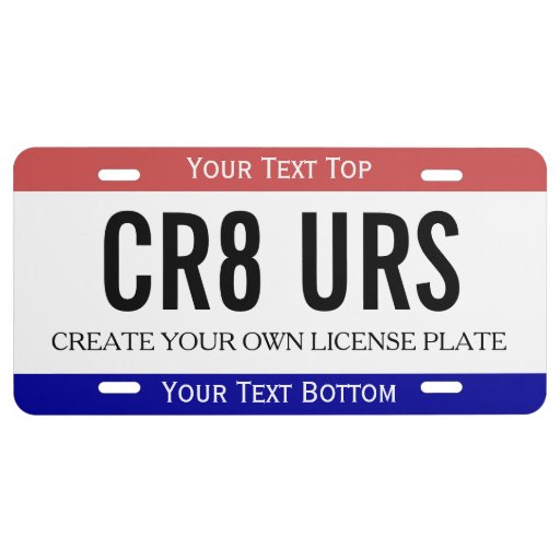 create your own car number license plate zazzle create your own car number license plate zazzle