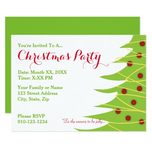 Create Your Own Christmas Party Invitations Free