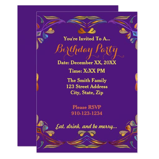 create your own colorful birthday party invitation zazzle make your own birthday invitation