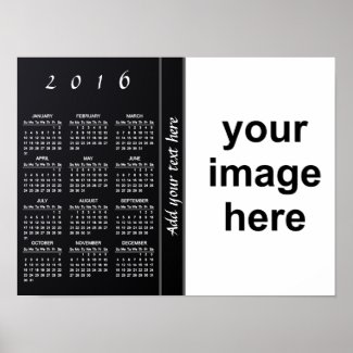Create Your Own Custom 2016 Photo Calendar Poster