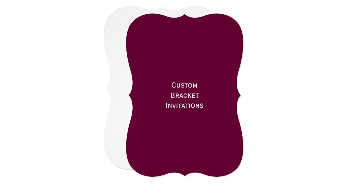 Create Your Own Custom Bracket Invitations Zazzle