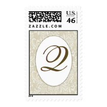 Create your own damask wedding stamp - Monogram Q stamps