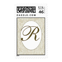 Create your own damask wedding stamp - Monogram R