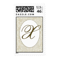 Create your own damask wedding stamp - Monogram X