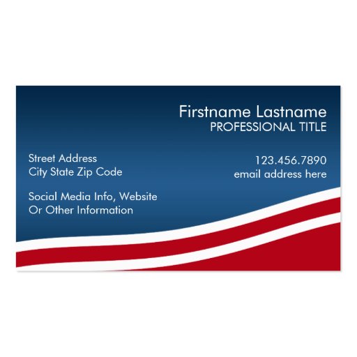 Create Your Own Election Design Business Cards (back side)