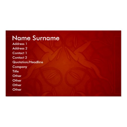 Create Your Own Elegant Business Card (back side)
