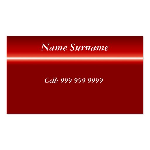 Create your own elegant red business card (back side)