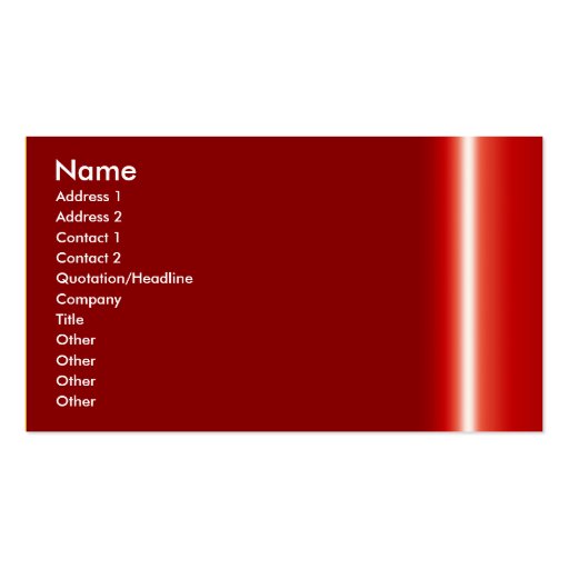 Create your own elegant red business card (front side)