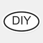 Create Your Own Euro Style Oval Sticker