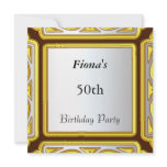 Create Your Own Gold Invitation