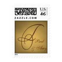 Create your own gold wedding postage - Letter T postage by aslentz Create your own gold wedding postage - Letter T postage