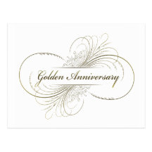 Create Your Own Golden Anniversary Design Post Card