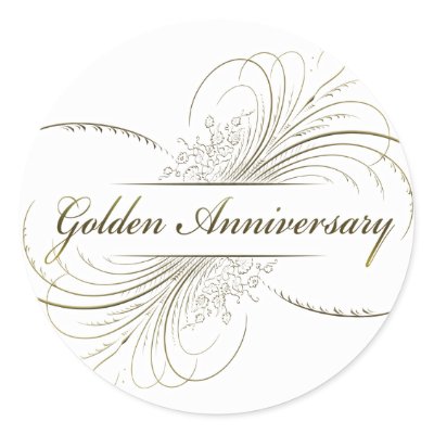 Create Your Own Golden Anniversary Design sticker
