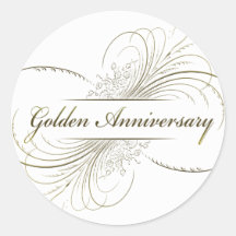 Create Your Own Golden Anniversary Design Sticker