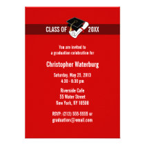 Create Your Own Graduation Invitation Red 10 invitations