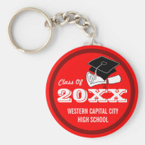 Create Your Own Graduation Keychain Red keychains