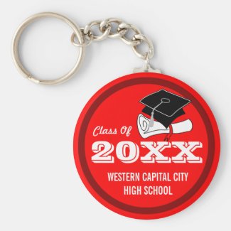 Create Your Own Graduation Keychain Red