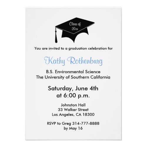 Create Your Own Graduation Retro Invitation RB248