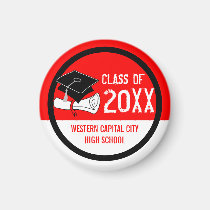 Create Your Own Magnet Diploma Cap Red magnets