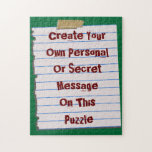 Create Your Own Message Puzzle