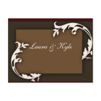 Create your own monogram swirl design postcards