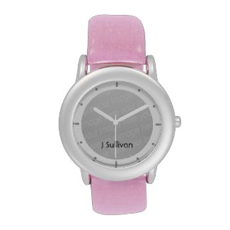Let your glamorous side out with the small-face stainless steel and glitter strap watch from Zazzle and eWatchFactory