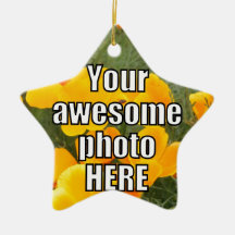 Create Your Own Personalized My Photo Upload Gift Christmas Ornaments