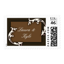 Create your own personalized swirl design postage stamps