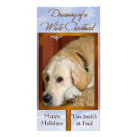 Create your own pet photo holiday card photo greeting card