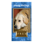 Create your own pet photo holiday card personalized photo card
