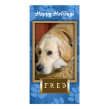 Create your own pet photo holiday card personalized photo card