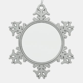 Create Your Own Pewter Snowflake Ornament - USA