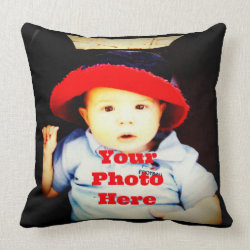 Create Your Own Photo Gifts Template Throw Pillow