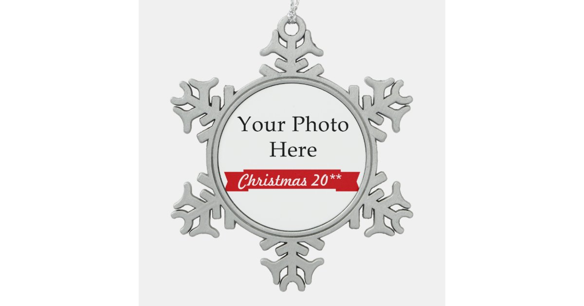 create your own photo snowflake pewter christmas ornament create your own photo snowflake pewter christmas ornament
