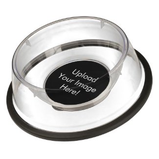 Create-Your-Own Photo Upload Clear Dog Bowl Pet Bowl