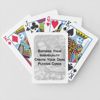 Create Your Own Playing Cards with photograph, image or logo and text