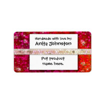 Create Your Own Product Label Glitter Bling labels