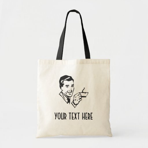CREATE YOUR OWN RETRO COFFEE MAN GIFTS TOTE BAG