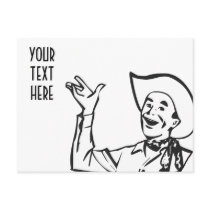 CREATE YOUR OWN RETRO COWBOY GIFTS POST CARDS