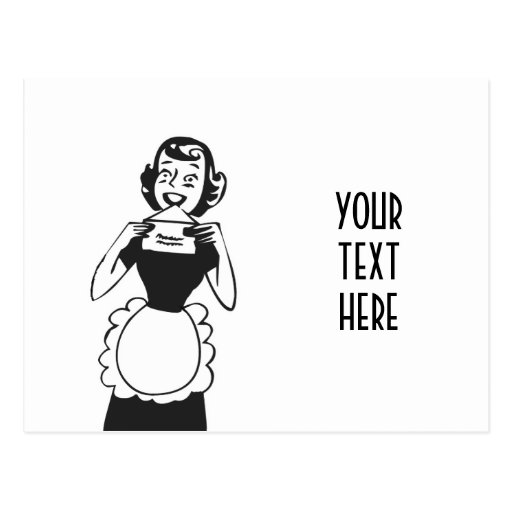 CREATE YOUR OWN RETRO HOUSEWIFE LETTER GIFTS POST CARD
