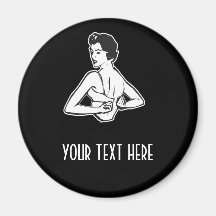 CREATE YOUR OWN RETRO LADY DRESSING GIFTS REFRIGERATOR MAGNET