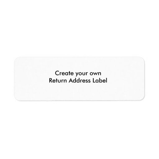 Create Your Own Return Address Label Zazzle